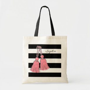 ROSA TASSELS_BLACK STREIFEN DES CHIC-TOTE_29 TRAGETASCHE