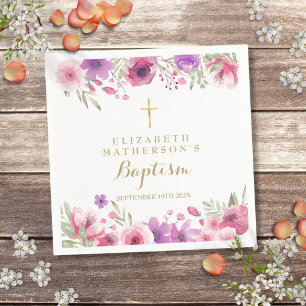Rosa Tauf-Blumenmuster Serviette