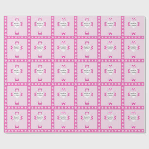 Rosa Taufverpackungspapier für Mädchen Geschenkpapier