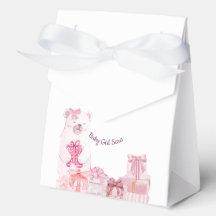 Rosa Teddybär-Baby-Party-Geschenktüte