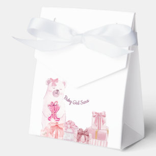 Rosa Teddybär-Baby-Party-Geschenktüte Geschenkschachtel