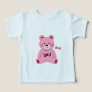 Rosa Teddybär Baby T-Shirt