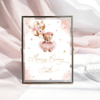 Rosa Teddybär-Balloons Mamas Verlangen-Tisch