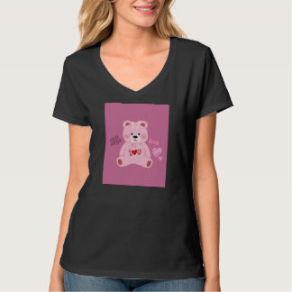 Rosa Teddybär-Designs T-Shirt