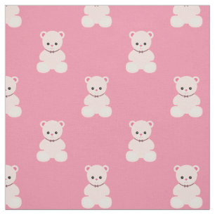 Rosa Teddybär-Gewebe Stoff