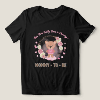 Rosa Teddybär-Mama-in-spe  Tri-Blend Shirt