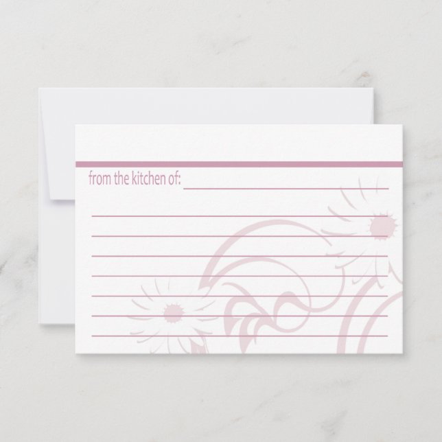 Rosa Teekanne und Daisy-Rezeptionskarten (Vorderseite)