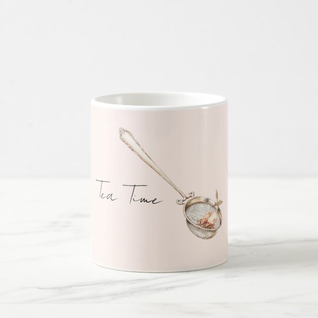Rosa Teestunde Kaffeetasse (Mittel)