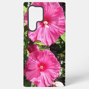 Rosa Telefon-Hülle mit Hibiskusblüte Samsung Galaxy Hülle