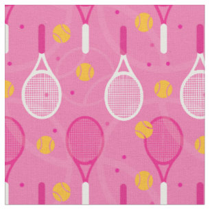 Rosa Tennisschläger Stoff