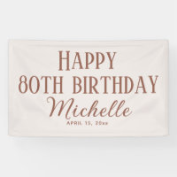 Rosa Terracotta Happy 80. Geburtstag