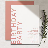 Rosa Terracotta Moderne Typografie jedes Alter Geb
