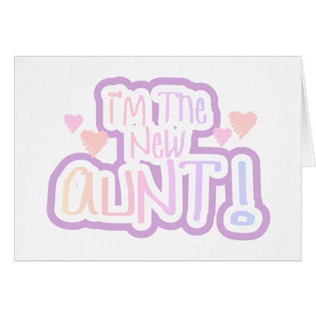 Rosa Text bin ich die neue Tante (Vorderseite (Horizontal))