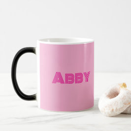 Rosa Text-Morphing-Tasse Verwandlungstasse