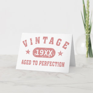 Rosa Text Vintage bis zur Perfektion gealterte Gru Karte