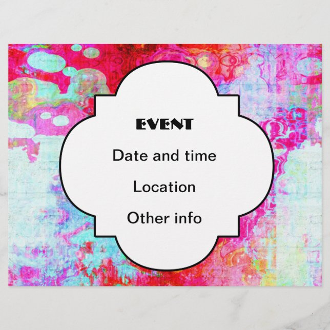 Rosa Textur Flyer (Vorne)