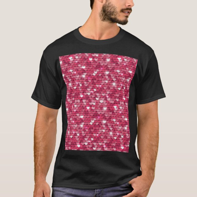Rosa Textur, Vintages Muster T-Shirt (Vorderseite)