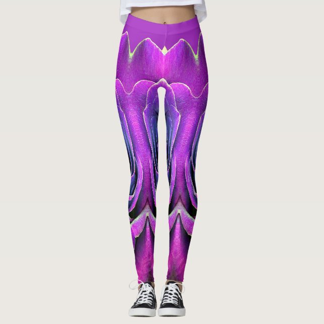 Rosa texturierte "Ratti_Creative_Arts"-Leggings Leggings (Vorderseite)