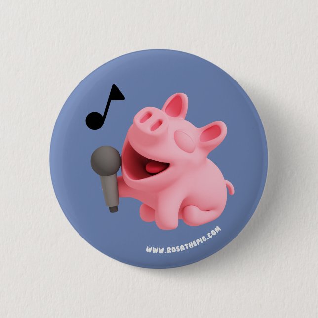 Rosa the Pig does Karaoke Button (Vorderseite)