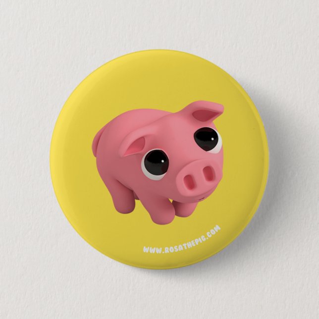 Rosa the Pig is shy Button (Vorderseite)
