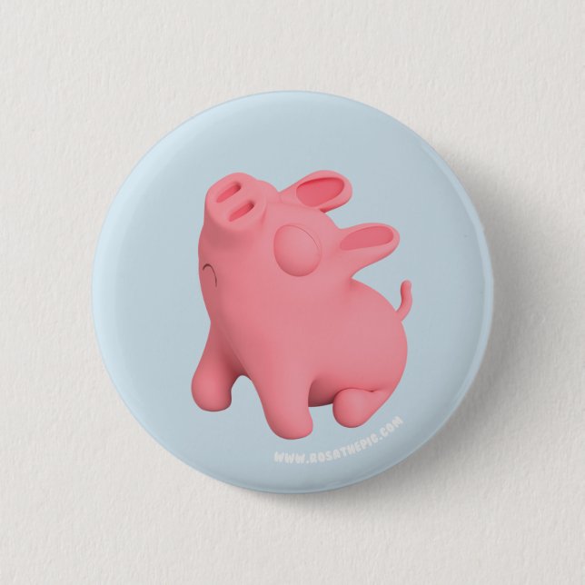 Rosa the Pig is Snobby Button (Vorderseite)