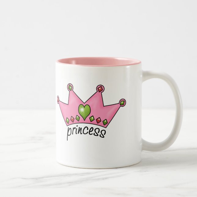 Rosa Tiara-Prinzessin Zweifarbige Tasse (Rechts)