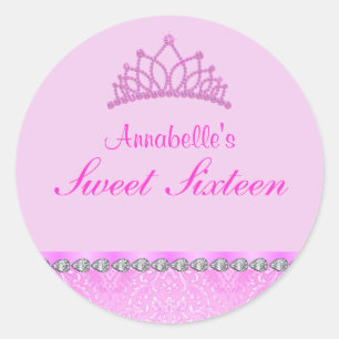 Rosa Tiara Sweet16 Sticker