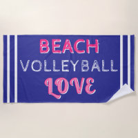 Rosa Tiefblaue Strand-Volleyball-Liebe