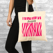 Rosa Tiergestreifte Tasche