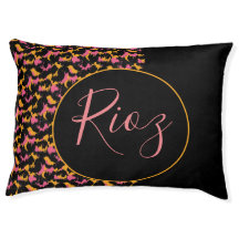 Rosa Tiermuster Schwarzer Name