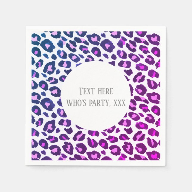 Rosa Tierprint, Leopard, Geparden Serviette (Vorderseite)