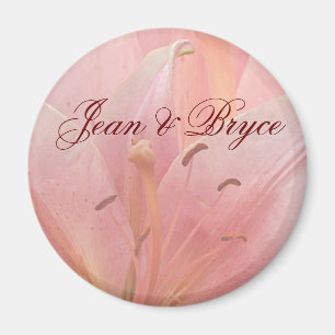 Rosa Tiger-Lilie Hochzeitsmagnet Magnet