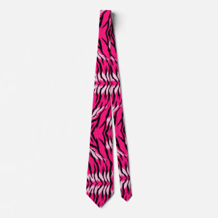 Rosa Tiger-Tierhaut-Musterdesign Krawatte