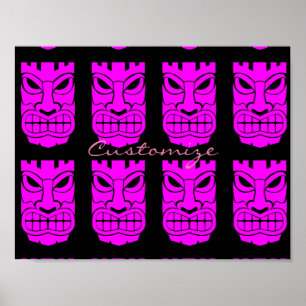 Rosa Tiki-Skulptur Thunder_Cove Poster