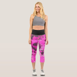 Rosa Tinte Capri Leggings