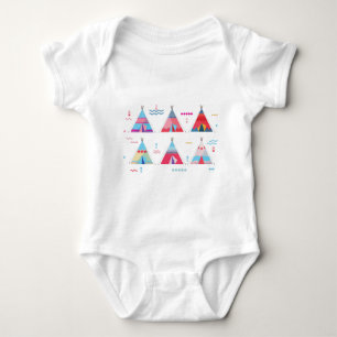 Rosa Tipi Baby Strampler