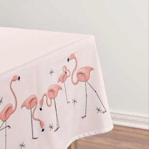 Rosa Tischdecke der Flamingos Grenz