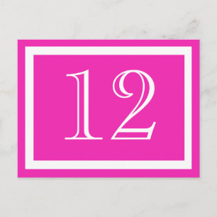 Rosa Tischnummer Cards