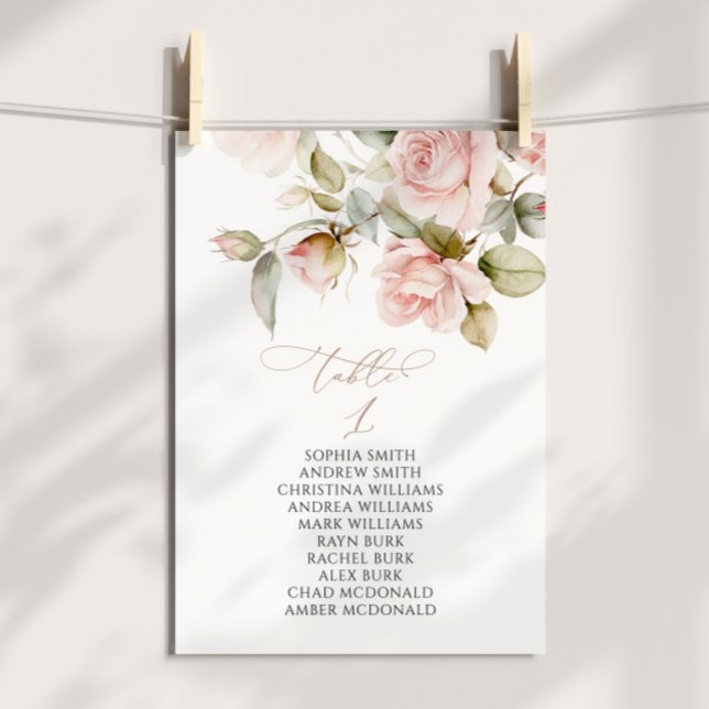 Rosa Tischnummer und Grünpflanzen 1 Sitzplan (Von Creator hochgeladen)