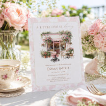 Rosa Toile Baby Braut-Café Kaffee Coquette