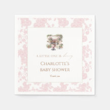 Rosa Toile Baby Is Brewing Café Kaffee Coquette 
