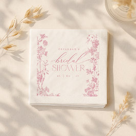Rosa Toile Brautparty Napkins | Vintag Serviette