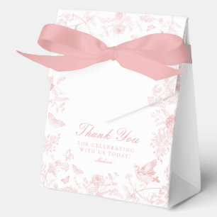Rosa Toile De Jouy Blumendessert-Geschenkboxen Geschenkschachtel