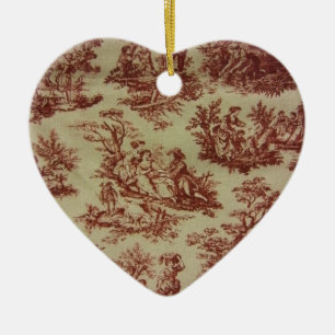 Rosa Toile Keramikornament