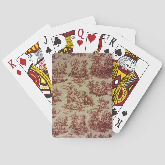 Rosa Toile Spielkarten (Rückseite)
