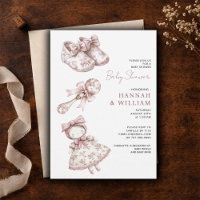 Rosa Toile Vintage Kinderzimmer Mädchen Babyparty