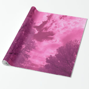 Rosa Töne Infrarot-Wolke Geschenkpapier