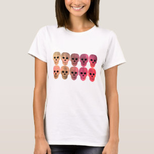 Rosa tonte Schädel T-Shirt