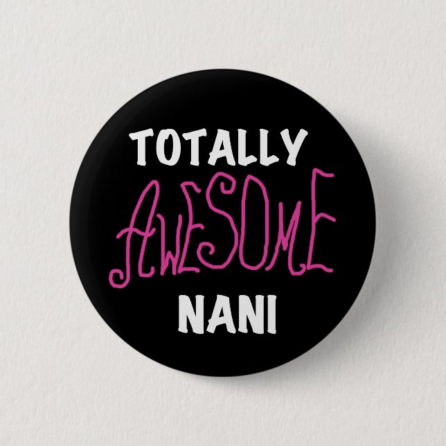 Rosa total fantastische Nani T - Shirts und Button (Vorderseite)