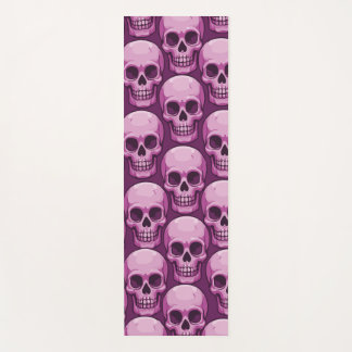 Rosa Totenkopfmuster – Fettes Wiederholungsdesign Yogamatte